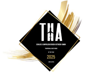 Award Badge Travel & Hospitality Awards - Traditional Guest House of the Year 2025 für das Schloss Gumpoldskirichen